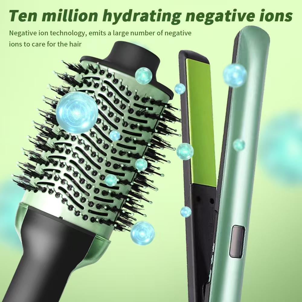 2-in-1 Hair Straightening Comb & Curler
