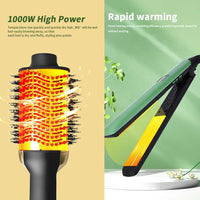 2-in-1 Hair Straightening Comb & Curler