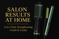 2-in-1 Hair Straightening Comb & Curler